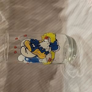 Vintage Smurfette 1982 Hardee's Collectible Smurf Glass